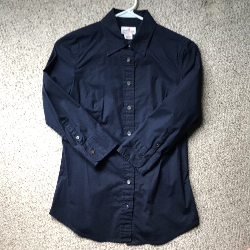 J. Crew Haberdashery navy button-down shirt
